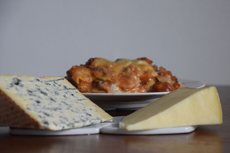 Lasagnes au bleu d’Auvergne et au Cantal jeune AOP